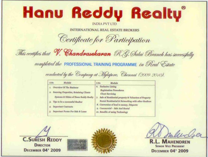 Certificates