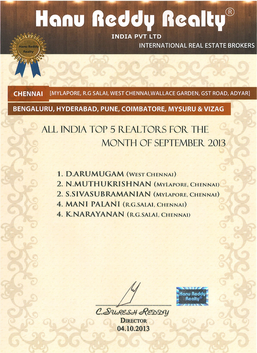 Certificates