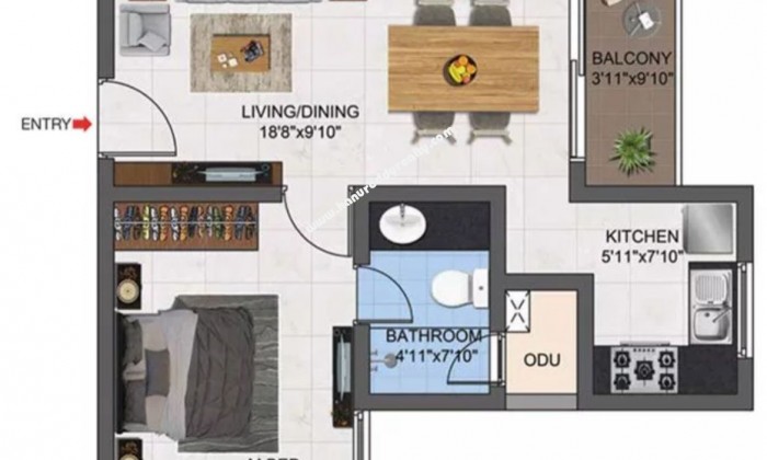 1 BHK Flat for Sale in Manapakkam