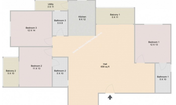 3 BHK Flat for Sale in Koramangala