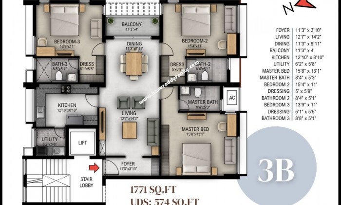 3 BHK Flat for Sale in Gopalapuram