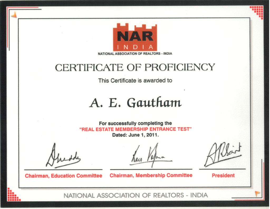 Certificates