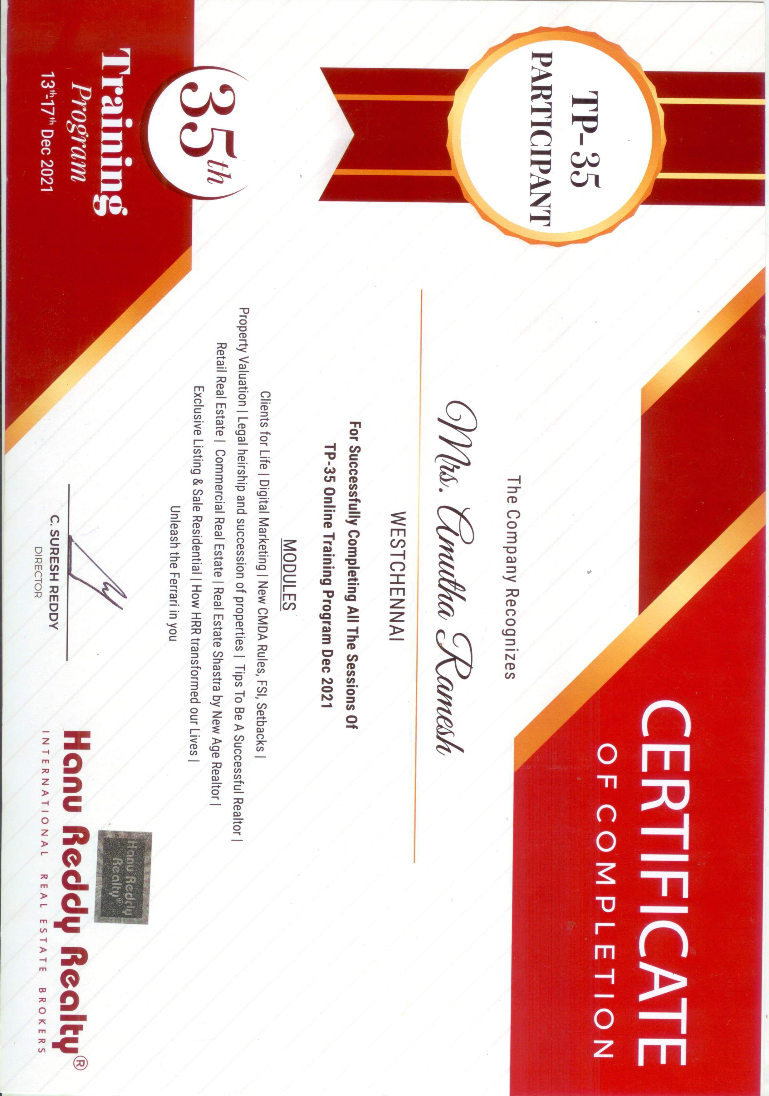 Certificates