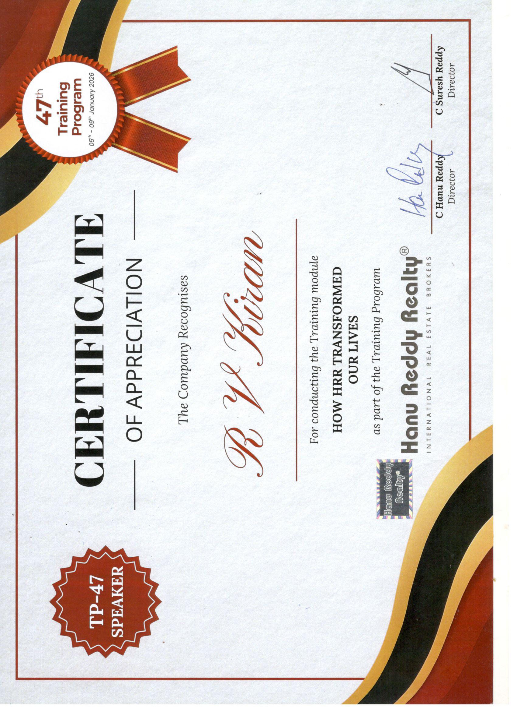 Certificates